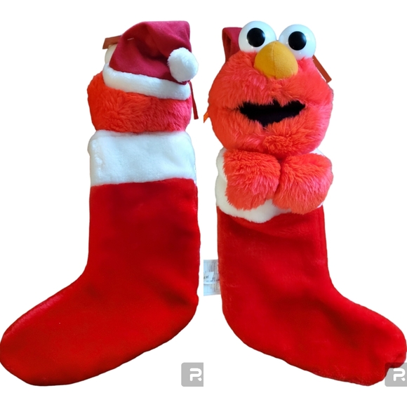 Sesame Street Elmo Plush Christmas Holiday Stocking New - Picture 3 of 7